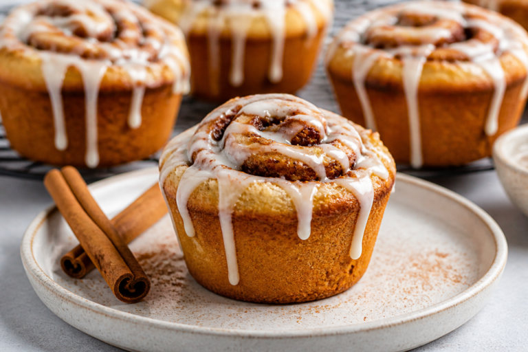 High Protein Cinnamon Roll Muffins – Soft, Sweet, and Satisfying
