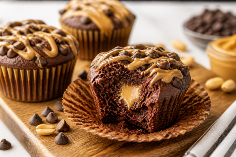 Chocolate Peanut Butter Protein Muffins – Easy, Satisfying, and High-Protein