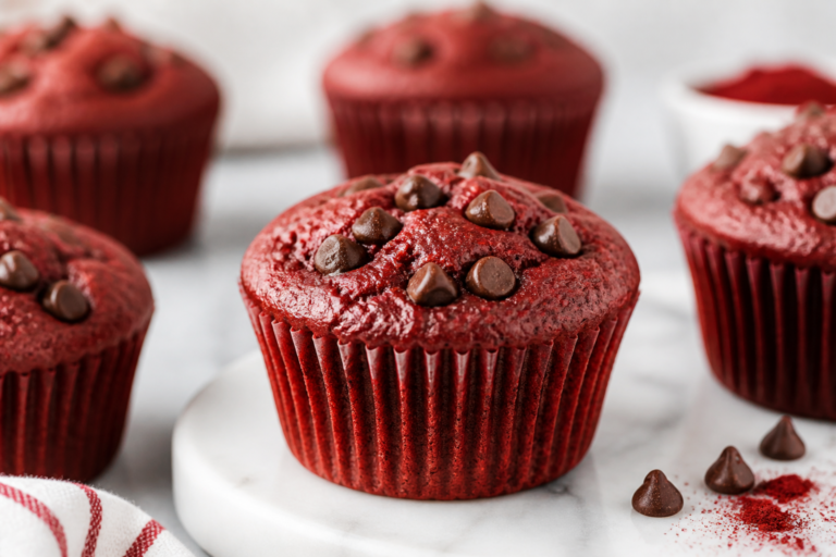 Healthy Red Velvet Protein Muffins – Light, Moist, and Packed With Protein