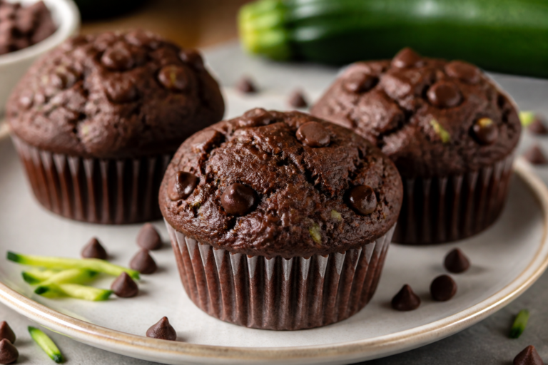 Chocolate Zucchini Protein Muffins – Moist, Chocolatey, and Naturally Boosted