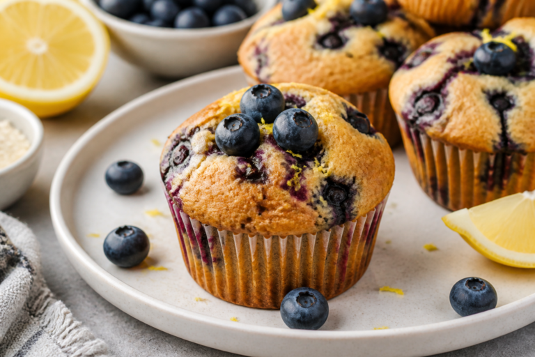 Blueberry Lemon Protein Muffins – Bright, Juicy, and Satisfyingly Filling
