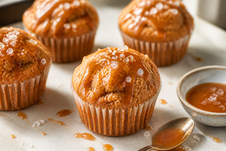 Salted Caramel Protein Muffins – Soft, Sweet, and Satisfying