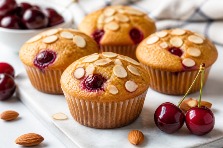 Cherry Almond Protein Muffins – A Soft, Satisfying Grab-and-Go Snack
