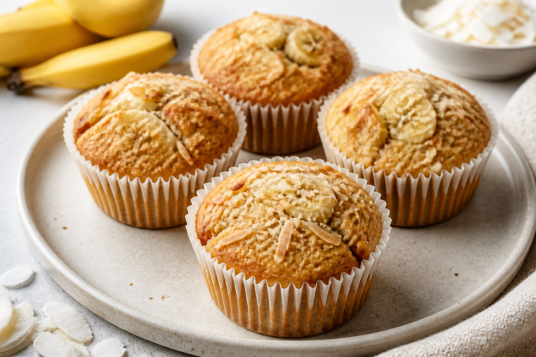 Coconut Banana Protein Muffins – Soft, Satisfying, and Easy to Make