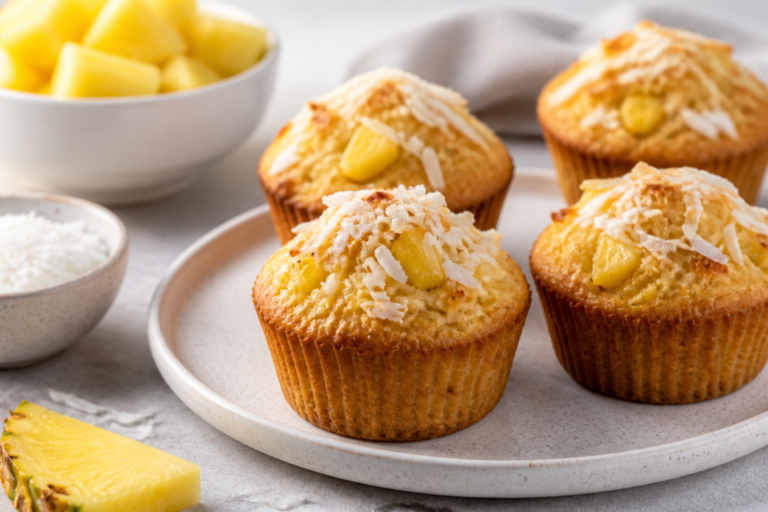 Pineapple Coconut Protein Muffins – Tropical Flavor With a Protein Boost