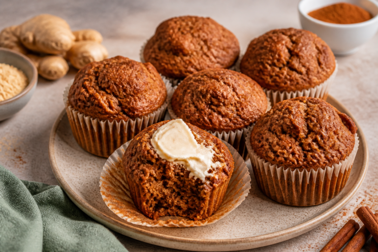 Healthy Gingerbread Protein Muffins – Cozy Flavor With a Protein Boost