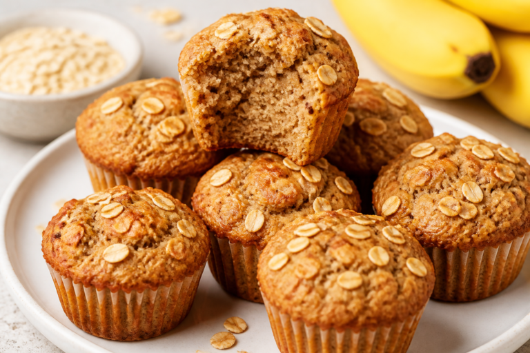 Banana Oatmeal Muffins Under 100 Calories – Light, Tasty, and Easy