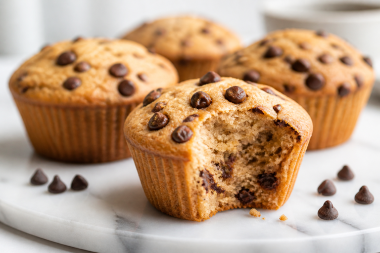 Chocolate Chip Protein Muffins Under 100 Calories – Light, Easy, and Satisfying