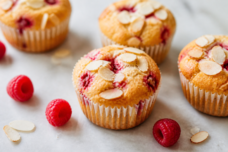 Raspberry Almond Muffins Under 100 Calories – Light, Bright, and Easy