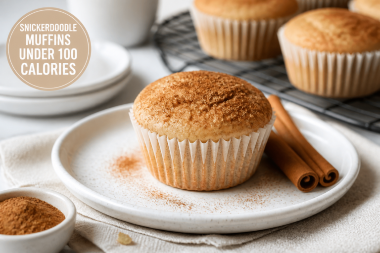 Snickerdoodle Muffins Under 100 Calories – Light, Cinnamon-Sugar Goodness