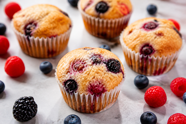 Mixed Berry Muffins Under 100 Calories – Light, Juicy, and Easy