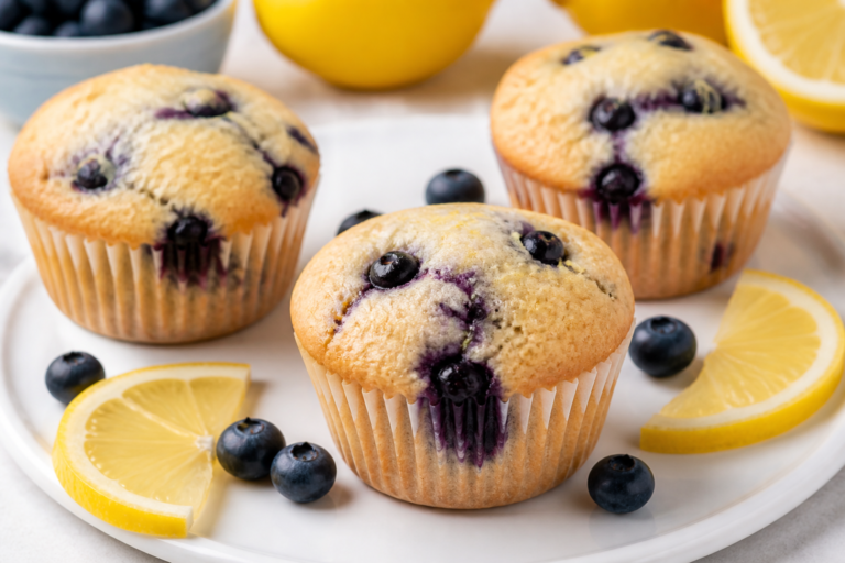 Lemon Blueberry Muffins Under 100 Calories – Bright, Fresh, and Easy