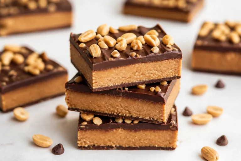 High Protein Low Carb Chocolate Peanut Butter Bars – Easy, Satisfying, and No-Bake
