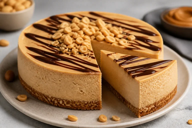 High Protein Low Carb Peanut Butter Cheesecake – Creamy, Satisfying, and Better-for-You
