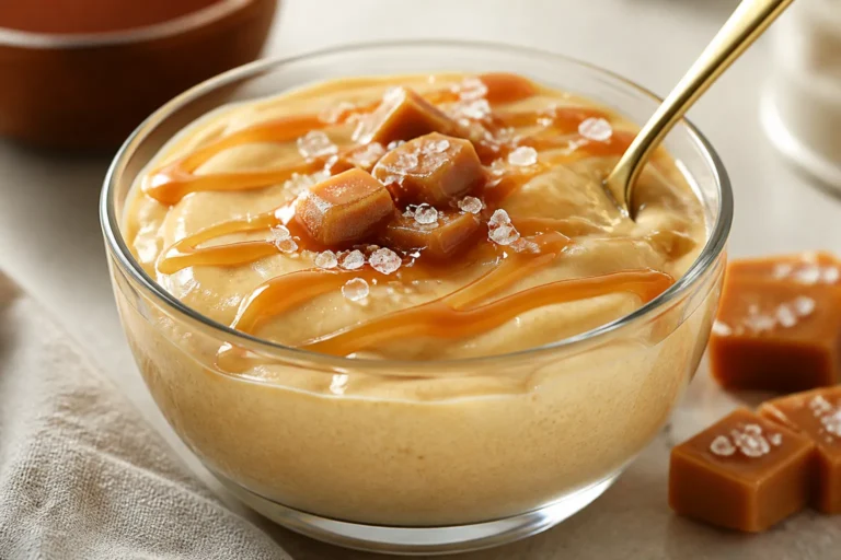 High Protein Low Carb Salted Caramel Protein Pudding – Creamy, Satisfying, and Easy