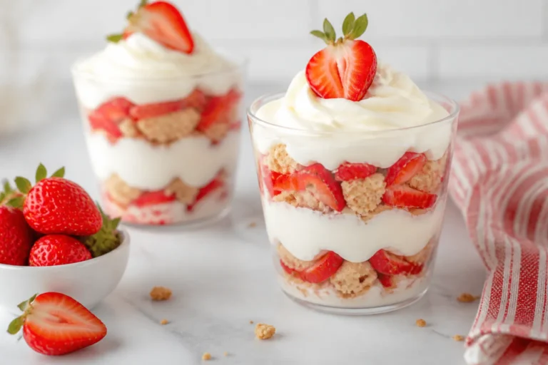 High Protein Low Carb Strawberry Shortcake Protein Parfaits – Fresh, Light, and Satisfying
