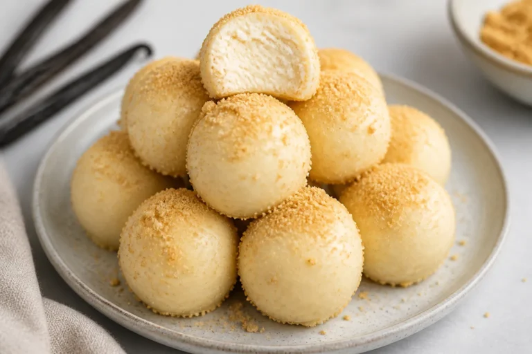 High Protein Low Carb Vanilla Cheesecake Protein Bites – Creamy, Satisfying, and Easy