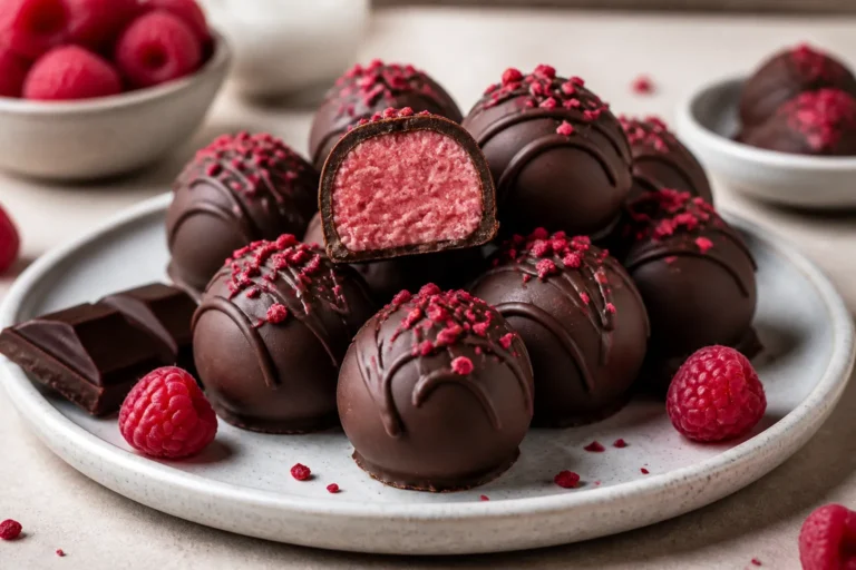 High Protein Low Carb Raspberry Chocolate Protein Truffles – A Rich, Guilt-Reduced Treat