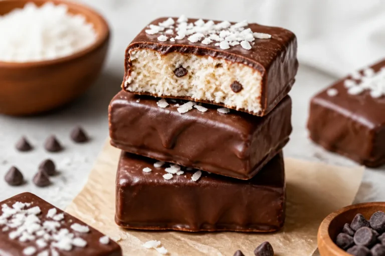 High Protein Low Carb Chocolate Coconut Protein Bars – A Satisfying, No-Bake Snack
