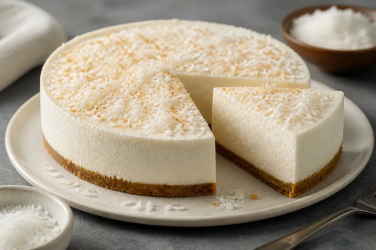 High Protein Low Carb Coconut Cream Cheesecake – Light, Creamy, And Satisfying