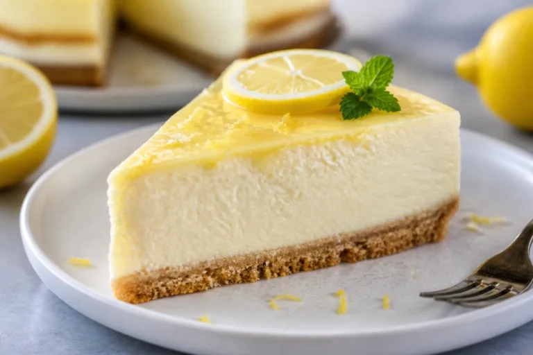 High Protein Low Carb Lemon Protein Cheesecake – Bright, Creamy, and Satisfying