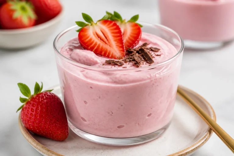 High Protein Low Carb Strawberry Protein Mousse – Light, Creamy, and Satisfying