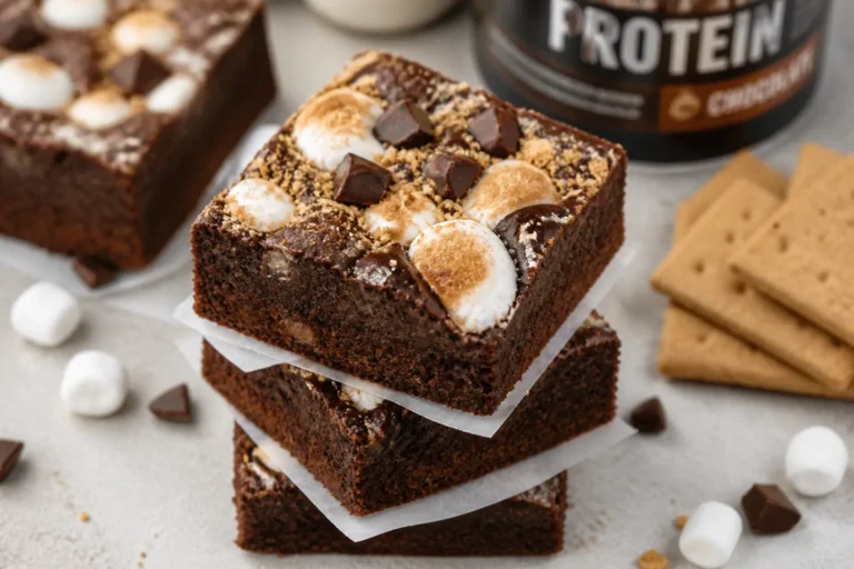 High Protein Low Carb S’mores Protein Brownies – Gooey, Chocolatey, and Guilt-Friendly