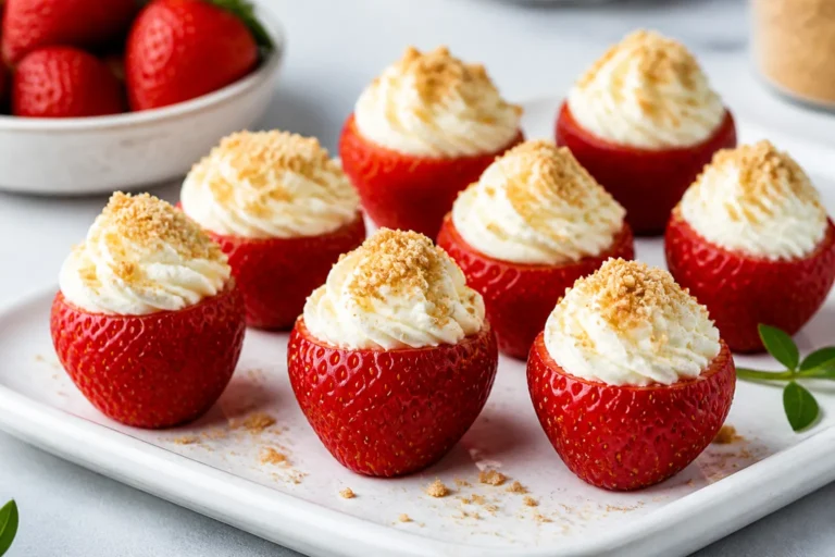 High Protein Low Carb Cheesecake Stuffed Strawberries – A Light, Sweet Treat