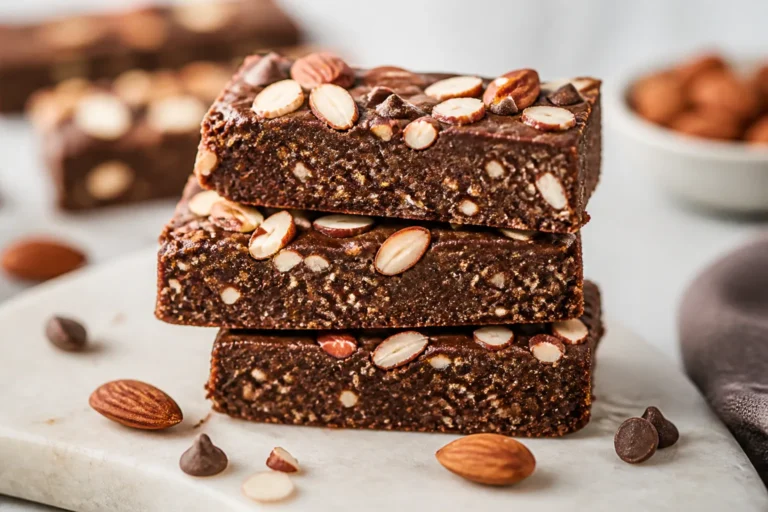 High Protein Low Carb Chocolate Almond Protein Bars – Easy No-Bake Snack
