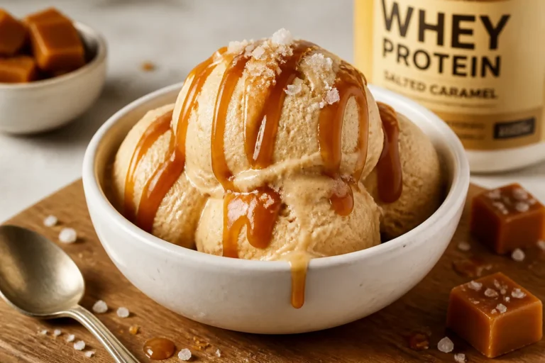 High Protein Low Carb Salted Caramel Protein Ice Cream – Creamy, Satisfying, and Easy