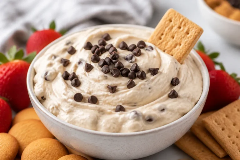 High Protein Low Carb Chocolate Chip Cheesecake Dip – Creamy, Light, and Satisfying