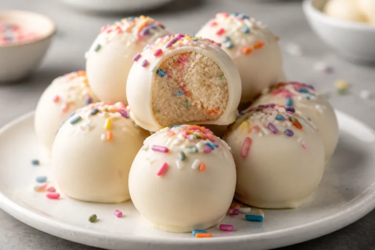 High Protein Low Carb Birthday Cake Protein Truffles – Fun, Festive, and Satisfying