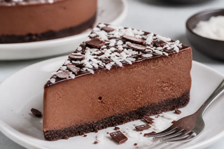 High Protein Low Carb Chocolate Coconut Cheesecake – Creamy, Satisfying, and Simple