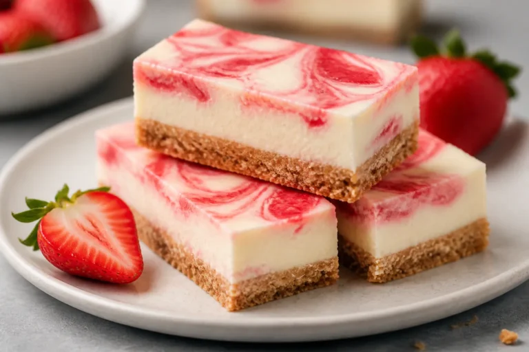 High Protein Low Carb Strawberry Cheesecake Protein Bars – A Creamy, Portable Treat