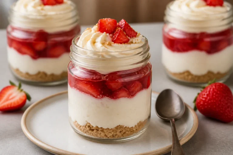 High Protein Low Carb Strawberry Cheesecake Jars – Creamy, Fresh, and Satisfying