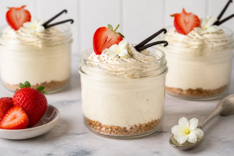 High Protein Low Carb Vanilla Bean Cheesecake Jars – Creamy, Light, and Satisfying