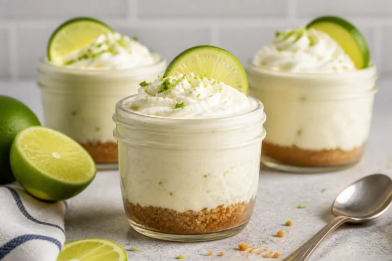 High Protein Low Carb Key Lime Cheesecake Jars – Bright, Creamy, and Make-Ahead Friendly