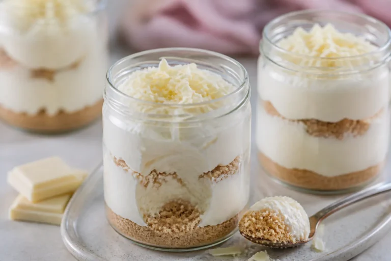 High Protein Low Carb White Chocolate Cheesecake Jars – Creamy, Simple, and Satisfying