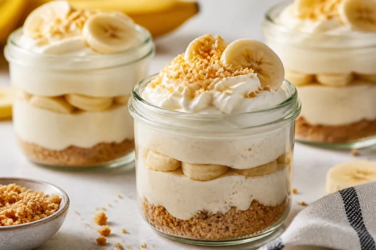 High Protein Low Carb Banana Cream Cheesecake Jars – Creamy, Light, and Meal-Prep Friendly