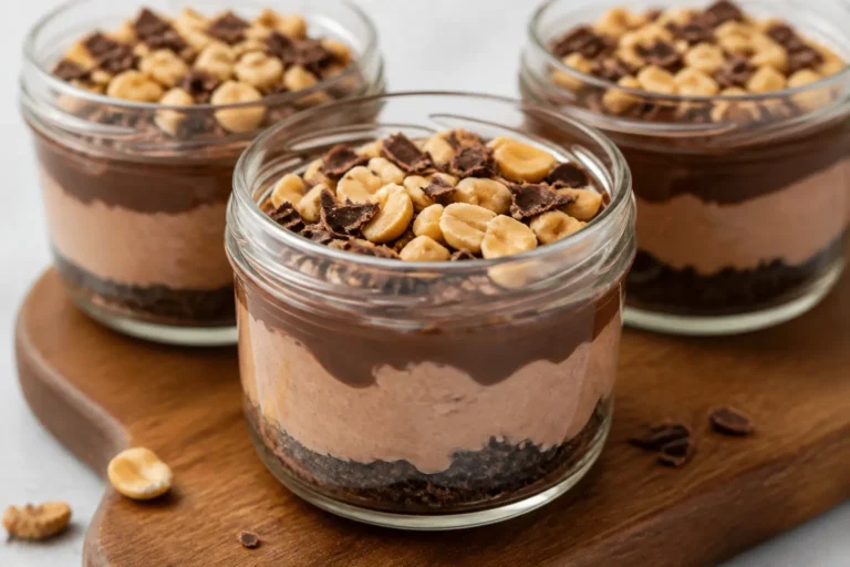 High Protein Low Carb Chocolate Peanut Butter Cheesecake Jars – Creamy, Satisfying, and Easy