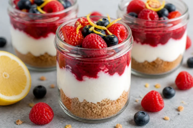 High Protein Low Carb Greek Yogurt Cheesecake Jars – Creamy, Easy, and Satisfying