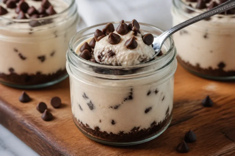 High Protein Low Carb Chocolate Chip Cheesecake Jars – Creamy, Easy, and Satisfying