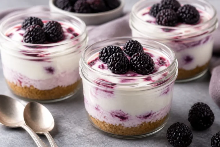 High Protein Low Carb Blackberry Cheesecake Jars – Creamy, Fresh, and Easy