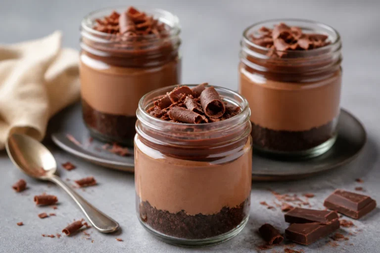 High Protein Low Carb Dark Chocolate Cheesecake Jars – Creamy, Satisfying, and Easy