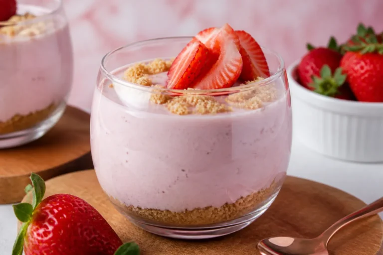 High Protein Strawberry Cheesecake Pudding – Creamy, Light, and Satisfying