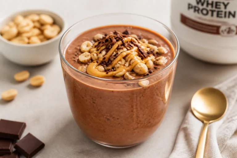 High Protein Chocolate Peanut Butter Pudding – Creamy, Satisfying, and Easy