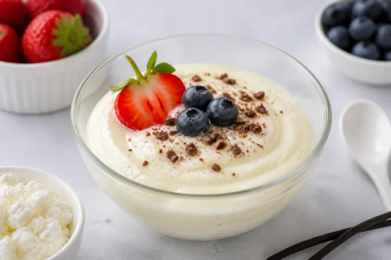 Cottage Cheese Vanilla Protein Pudding – Creamy, Light, and High-Protein