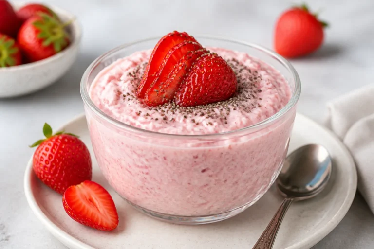 Cottage Cheese Strawberry Protein Pudding – Creamy, High-Protein Treat