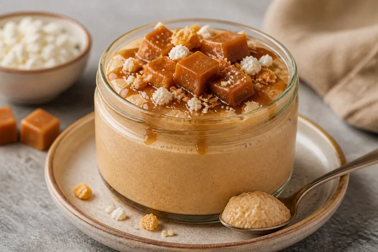 Cottage Cheese Caramel Protein Pudding – Creamy, High-Protein Dessert