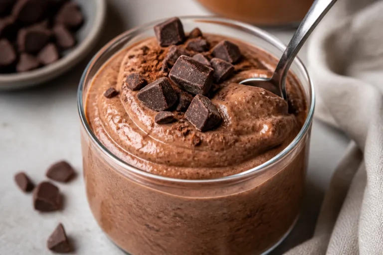 Cottage Cheese Brownie Batter Pudding – A Creamy, Chocolatey High-Protein Treat